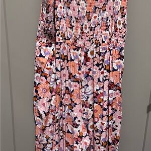Floral Smocked Maxi jumpsuit
